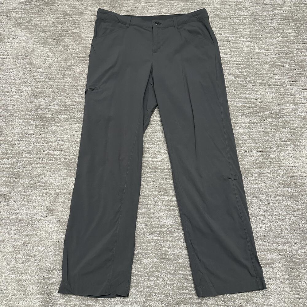 Patagonia Pants Womens 12 Gray Quandary Stretch Cargo Hiking Travel Quick Dry